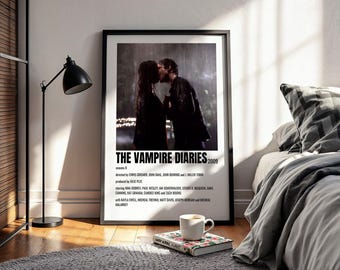The Vampire Diaries Poster | TV Show Wall Art | Gift for Fans of Damon, Stefan & Elena