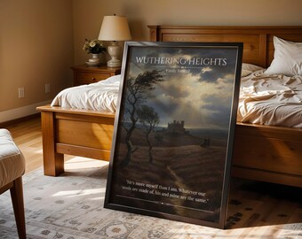 Wuthering Heights Quote Rolled Posters | Romantic Brontë Literary Print