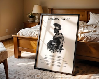 Molon Labe - Spartan| Mythology Art Print