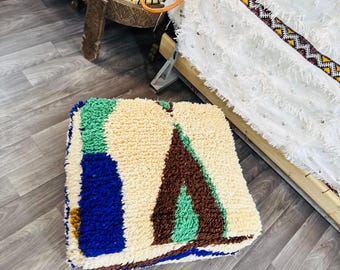 Pufe marroquino feito à mão - almofada de chão Berber Kilim - coussin de sol