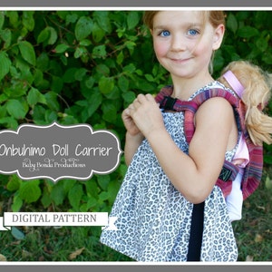 Toy Doll Carrier Just Like Mommy Pretend Play Buckle Onbuhimo Digital Sewing Pattern image 1