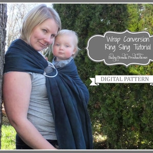 Baby Ring Sling Wrap Conversion Tutorial ePattern Make your own ring sling image 1