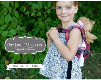 Toy Doll Carrier - Just Like Mommy - Pretend Play - Buckle Onbuhimo - Digital Sewing Pattern