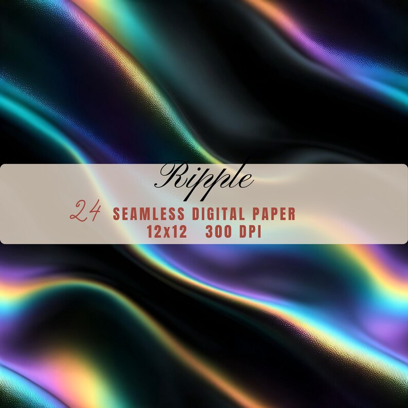 Holographic Design Ripple Holographic Ripple Digital Paper - Seamless Abstract Texture Pack - Etsy