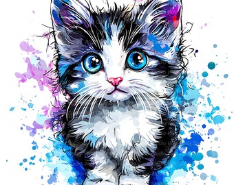Cat Clipart Set: 15 Quirky American Curl Kitten Designs - Whimsical Pet Art