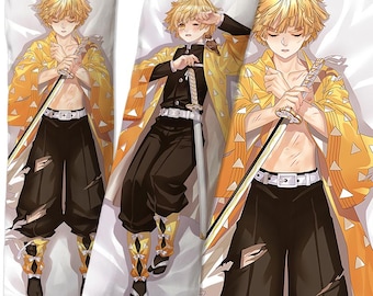 Funda de almohada corporal de tricot bidireccional Zenitsu Anime Dakimakura (150 x 50 cm)