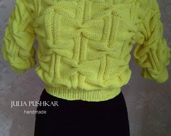 Hand-Knitted 100% Cashmere Sweater, Soft, Cozy and Luxury