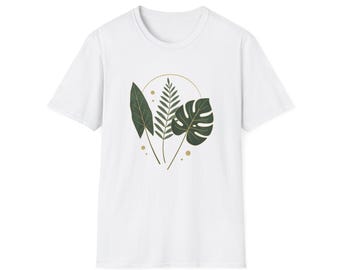 Tropical Leaf Trio T-Shirt | Monstera Palm Fern Botanical Tee
