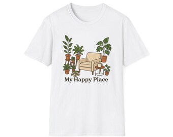 My Happy Place Indoor Plants T-Shirt | plant lover shirt