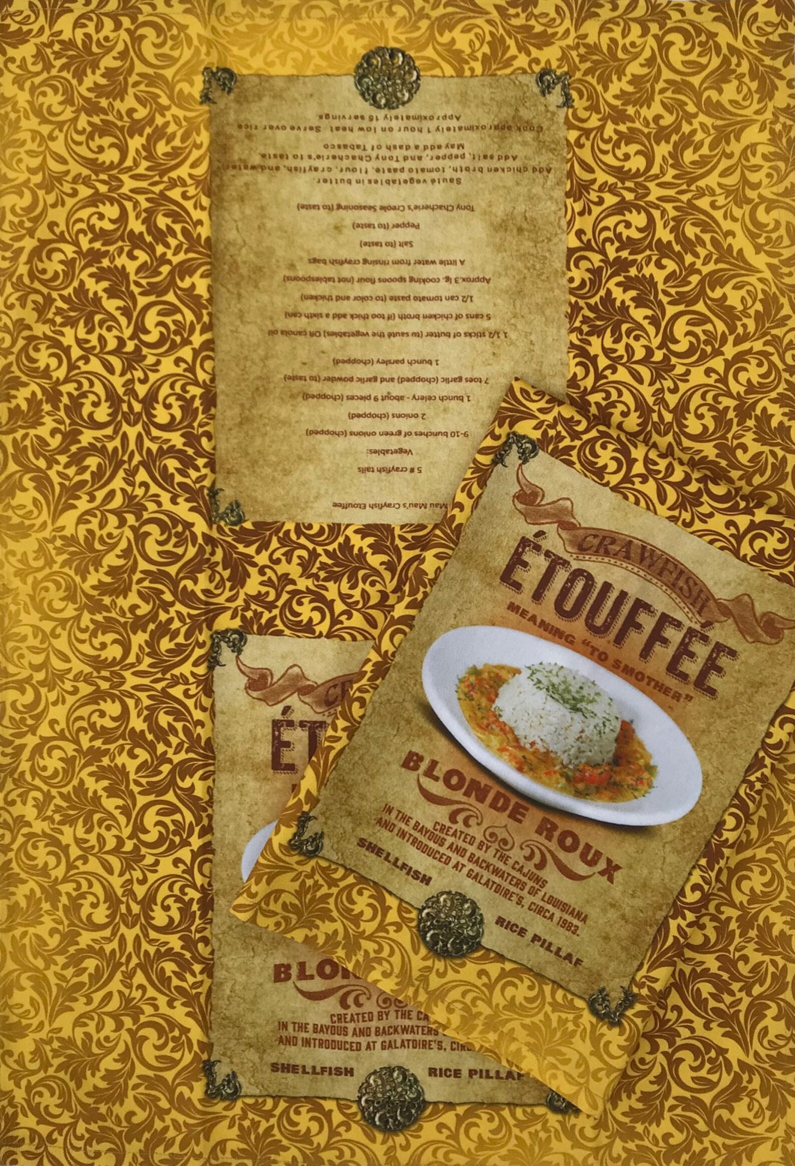 Toalla de cangrejo de pez Etouffee Toalla de mano Toalla | Etsy