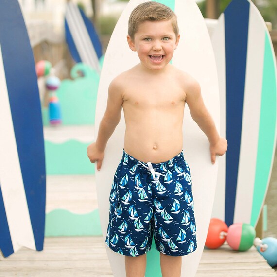 boys blue swim shorts