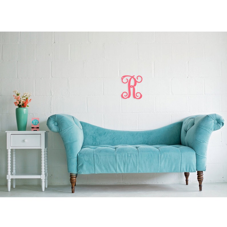 Wood Monogram Single Wood Initial Personalized Wall Decor Etsy