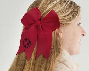 Garnet Hair Bow - Monogram Bow - Girl's Hair Bow - Easter Bow - Personalized Bow - Initials Bow - Garnet Bow - Hair Bow - Back to School