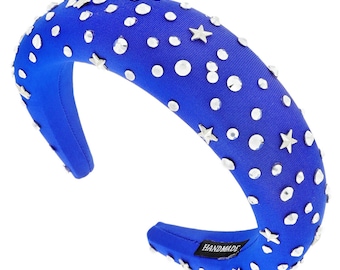 Blue Star Headband - Stars Headband - Blue Headband - Women's Headband - Memorial Day - Fourth of July - Hair Accessory - Hair Flair - Gift