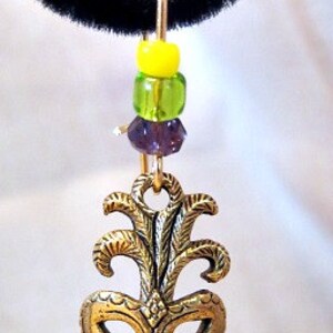 mardi gras mask earrings
