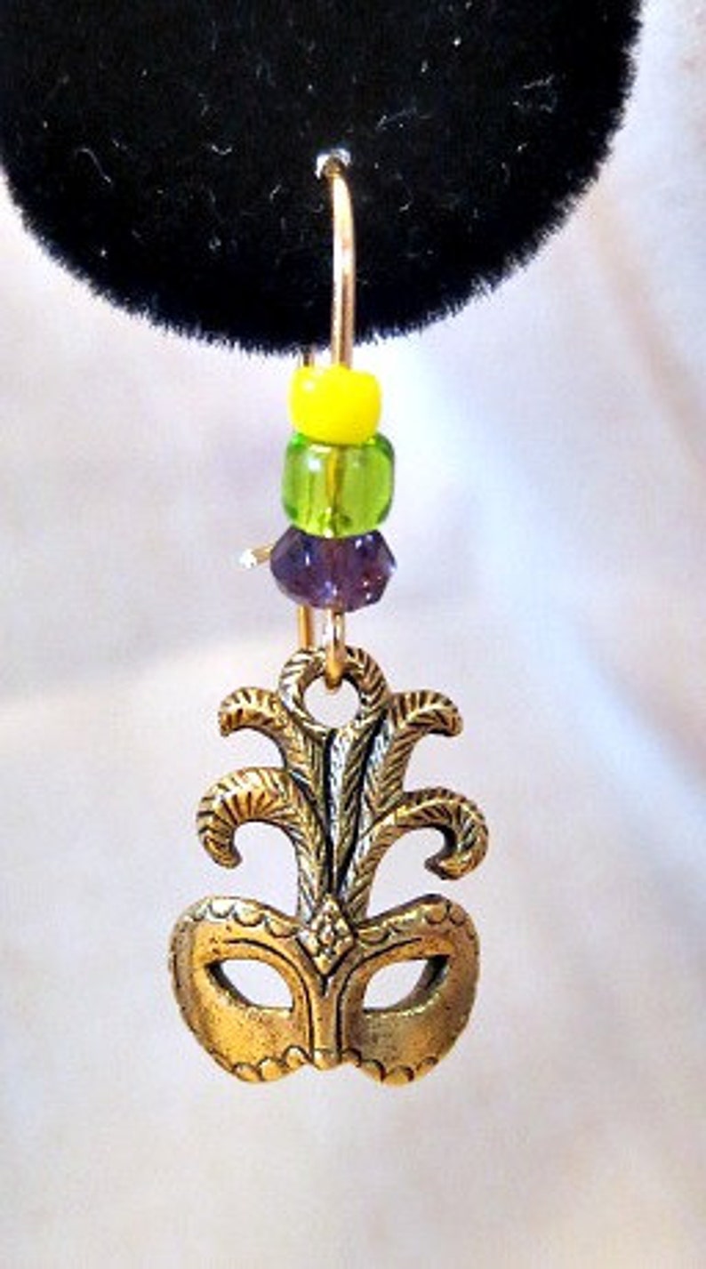 mardi gras mask earrings