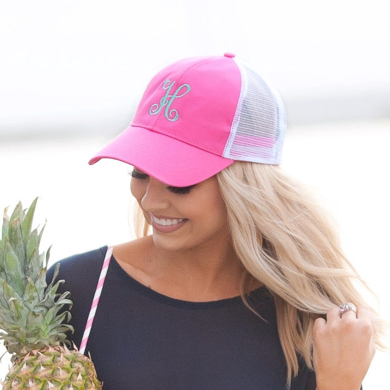 Pink Trucker Hat Personalized Cap Womens Hat Baseball | Etsy