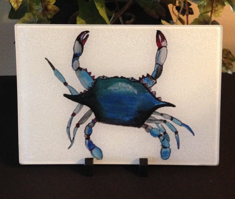 Blue Crab Cutting Board Crab Tray Cutting Board Home Etsy