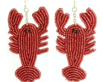 Crawfish Earrings - Crystal Crawfish - Women's Earrings - Red Crawfish Earrings - Women's Gift - New Orleans Jewelry - Gift for Her - Gift