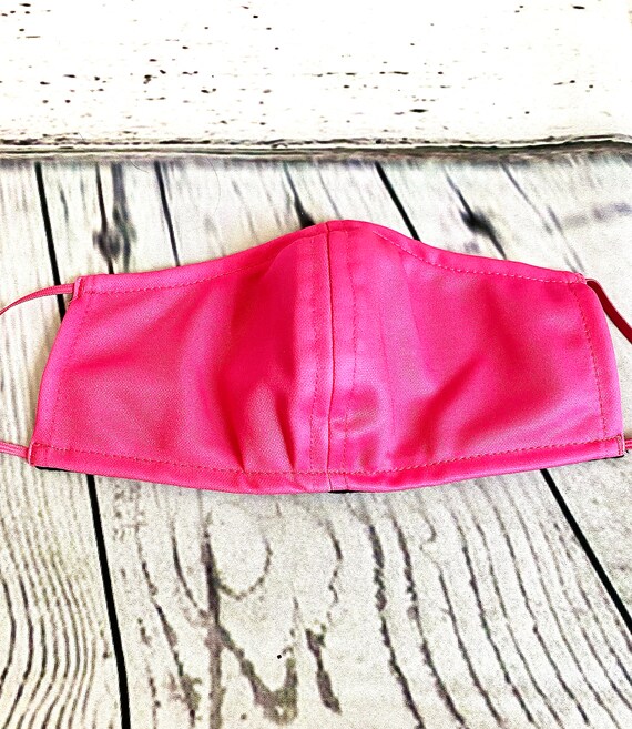 Pink Kid's Mask Hot Pink Mask Teen's Face Mask Etsy