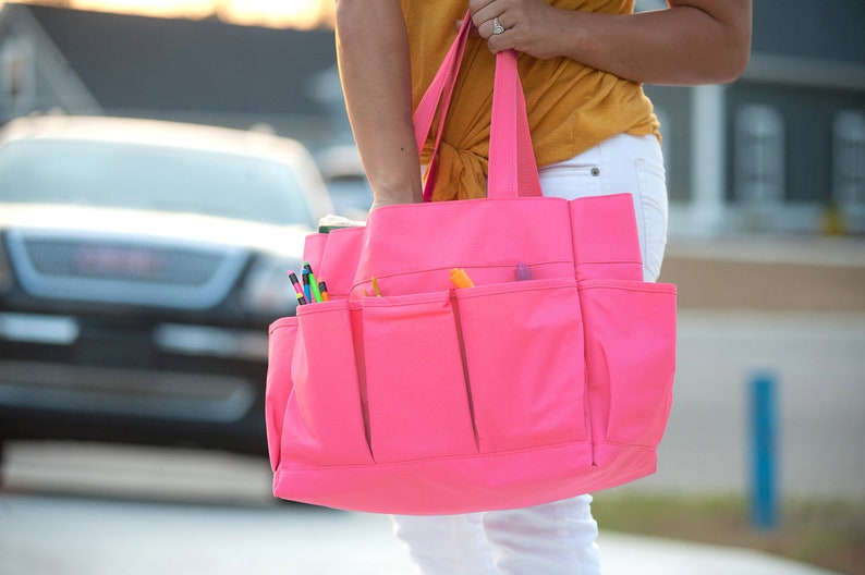 Pink Carry All Bag Pink Organizer Bag Monogram Organizer - Etsy