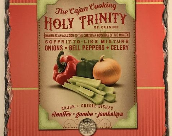 Trinity on Slate Holy Trinity Art New Orleans Art Cajun Cooking