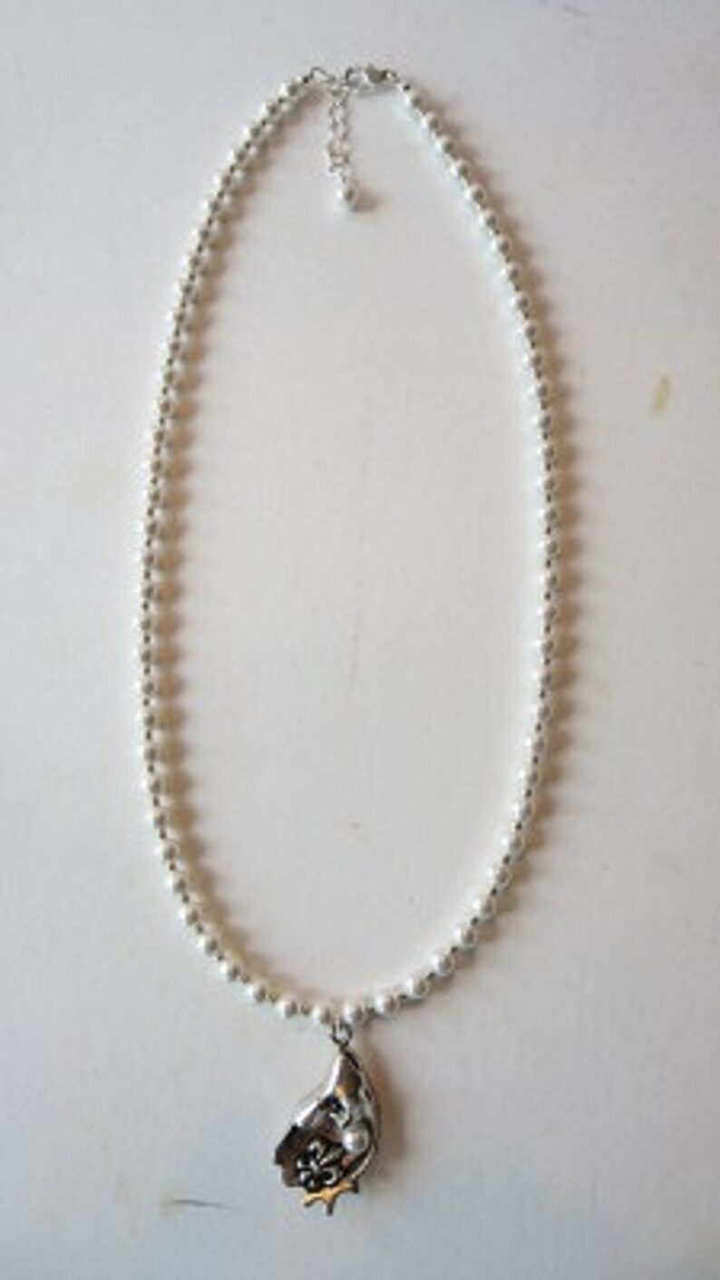 Oyster and Pearl Necklace Fleur De Lis Jewelry Women's Etsy
