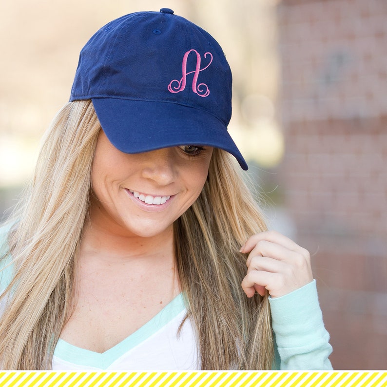 Navy Ball Cap Women's Hat Baseball Cap Monogram Cap Etsy