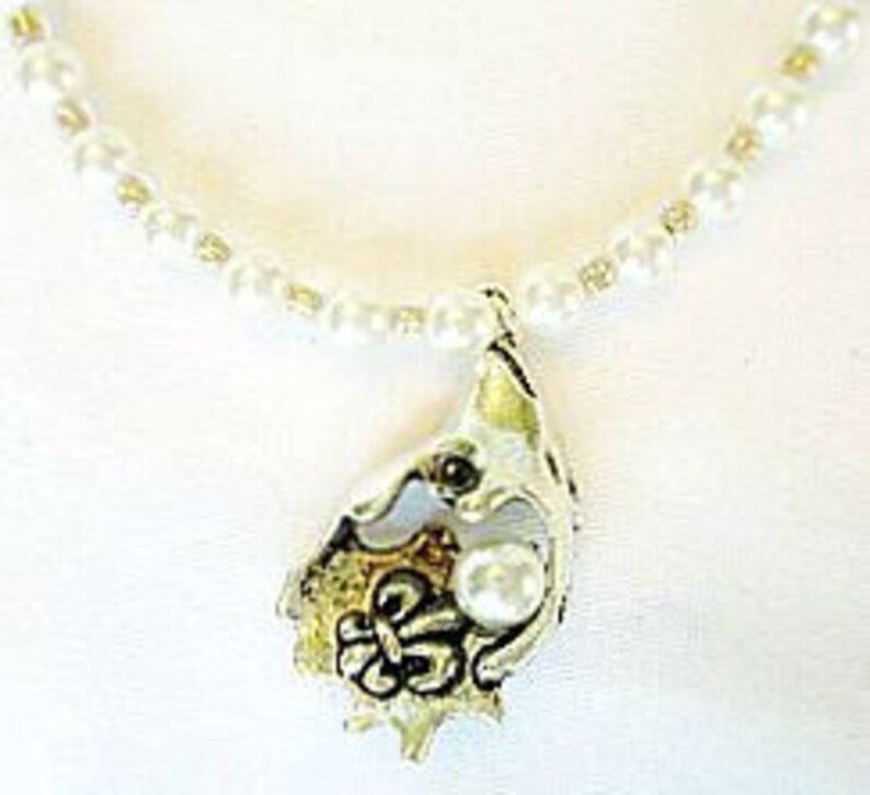Oyster and Pearl Necklace Fleur De Lis Jewelry Women's Etsy
