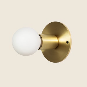 Wall Sconce Light Fixture Baton 1 Cylinder Brass & Steel Minimalist Decorative Wall Lamp Dimmable Light Bedroom Office image 4