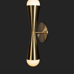 Bowtie wall sconce Mid Century inspired Brass