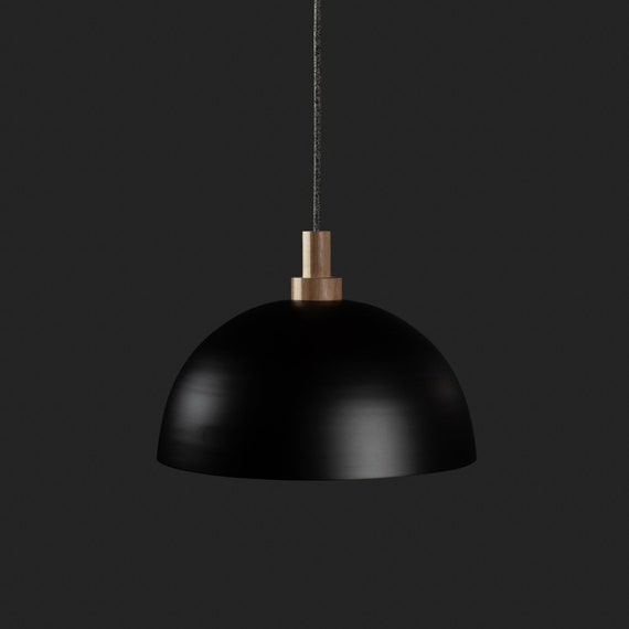Matte Black Dome Pendant Light Industrial Modern Fixture - Dome Pendant Light Black