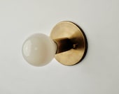 Luna wall sconce, antique brass wall light