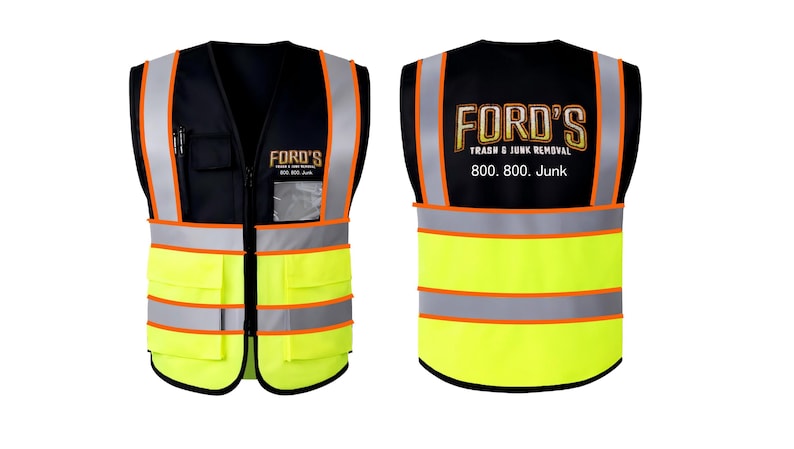 Custom Safety Vest with Logo | High Visibility Reflective Work Vest | Personalized Hi-Vis Vest for Construction, Events & Teams image 10
