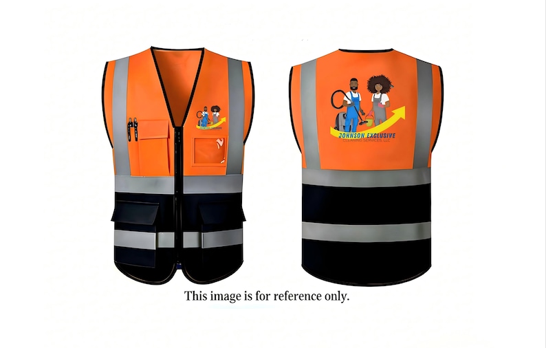 Custom Safety Vest with Logo | High Visibility Reflective Work Vest | Personalized Hi-Vis Vest for Construction, Events & Teams image 13
