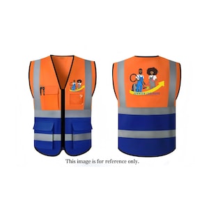 Custom Safety Vest with Logo | High Visibility Reflective Work Vest | Personalized Hi-Vis Vest for Construction, Events & Teams image 12