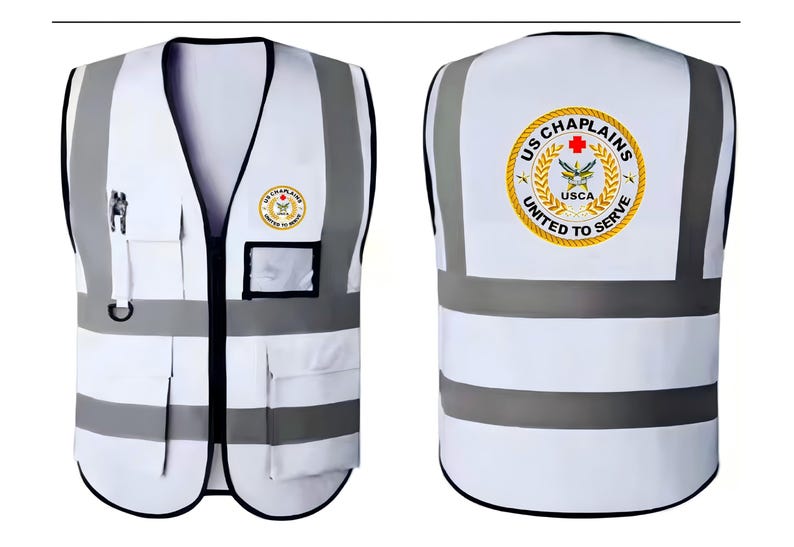 Custom Safety Vest with Logo | High Visibility Reflective Work Vest | Personalized Hi-Vis Vest for Construction, Events & Teams White