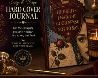 Thoughts I Had the Good Sense Not to Say Hardcover Journal Funny Sassy Lined Notebook Beautiful Mind Gift for Her