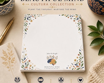 Beautiful Mind Cultura Collection Post-it Notes Botanical Brain Sticky Notes Psychologist Teacher Counselor Office Gift