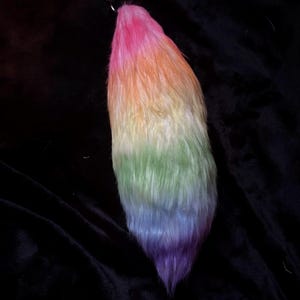 Rainbow pride vegan tail