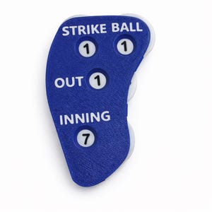 4-Dial Umpire Indicator for Baseball and Softball - Personalized Name and Number