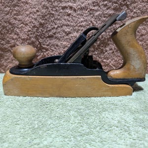 Antique 1900 Zenith Sunburst Plane No 35 | 100% Glossy Japanning Rare Engraved Frog Brass Adjuster | Collector Grade Canada Free Shipping
