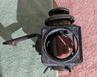 Antique E&J 1908 Ford Model T Side Lantern, Brass Era Car Lamp, Edmunds Jones Carriage Light, Steampunk Decor, Vintage Automobile Collecti