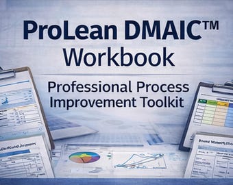 Podręcznik Lean DMAIC | Zestaw narzędzi do doskonalenia procesów | Analiza przyczyn źródłowych | Przewodnik po operacjach i jakości | Plik PDF do wypełnienia