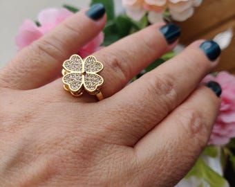 Anillo giratorio antiestrés para la ansiedad • Anillo antiestrés • Regalo de joyería antiestrés para mujeres • Anillo minimalista relajante