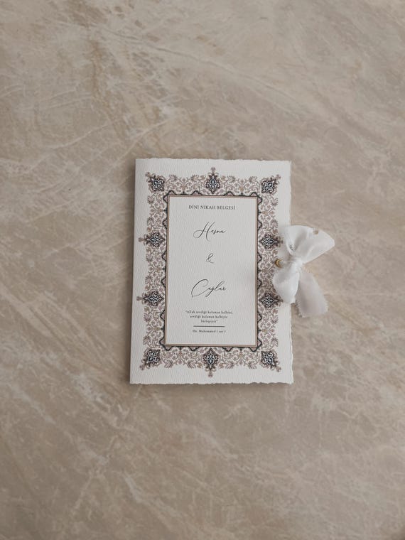Nikah Zertifikat – Islamische Heiratsurkunde | Personalisierbar | Zeitlos & Elegant