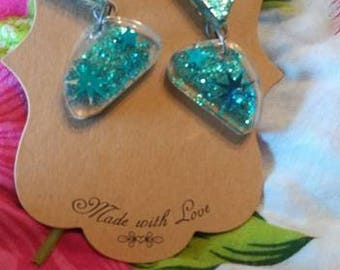 Atomic Mint Retro Resin Earrings