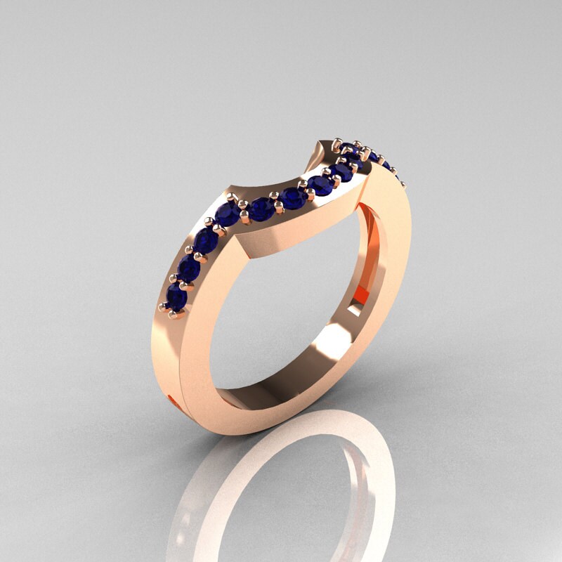 クラシック 14K ローズ ゴールド 3.0 カラット ブルー