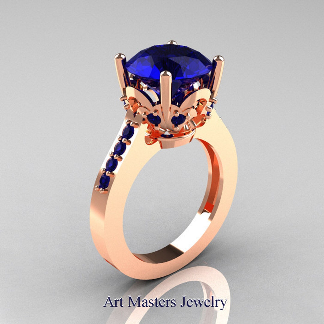 ゴールド サファイア ソリティアリング Amazon.co.jp: 18 Kゴールド6 mmラウンドカットブルーサファイア