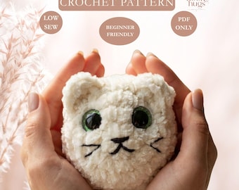 Mini Loaf Cat Amigurumi Crochet Pattern PDF, Beginner-Friendly Plush, US Terms